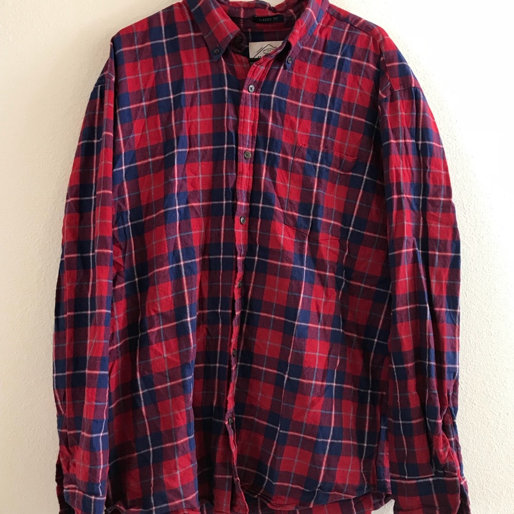 Men’s Plaid Button Down Shirt (xl)
